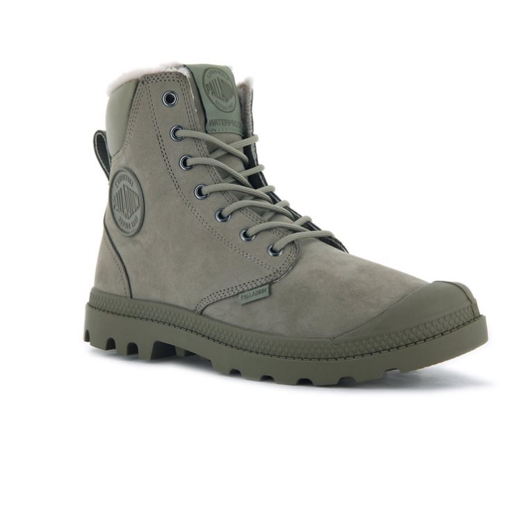 Dámské Boty Palladium Pampa Sportovní Cuff WPS Olivy Zelené | CZ KQN-24A